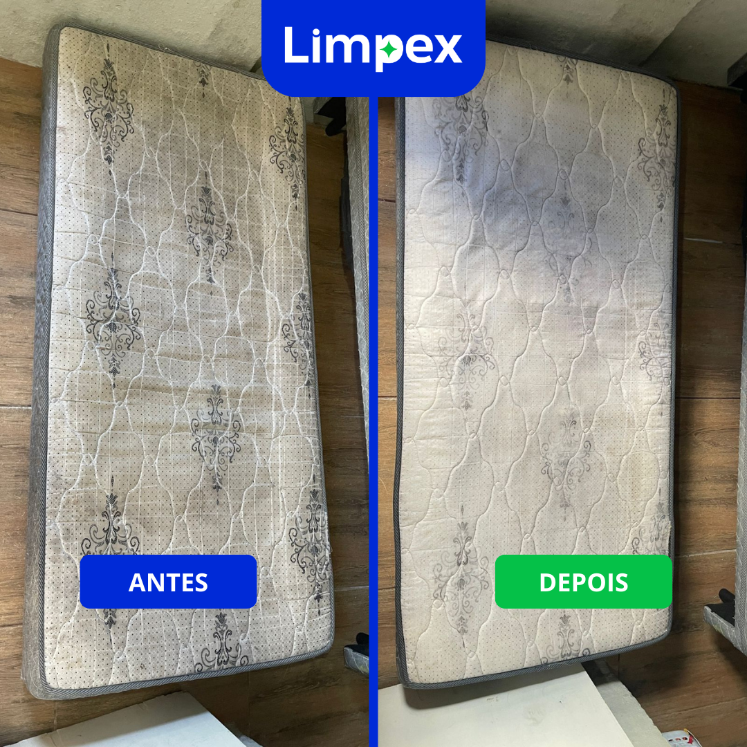 Limpeza de colchão, antes e depois limpex Camaquã, limpeza e higienização em camaquã